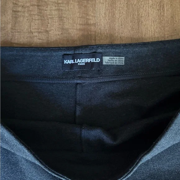 Karl Lagerfeld Paris Leggings Womens Extra Large Charcoal Gray Pull-On - Picture 2 of 9